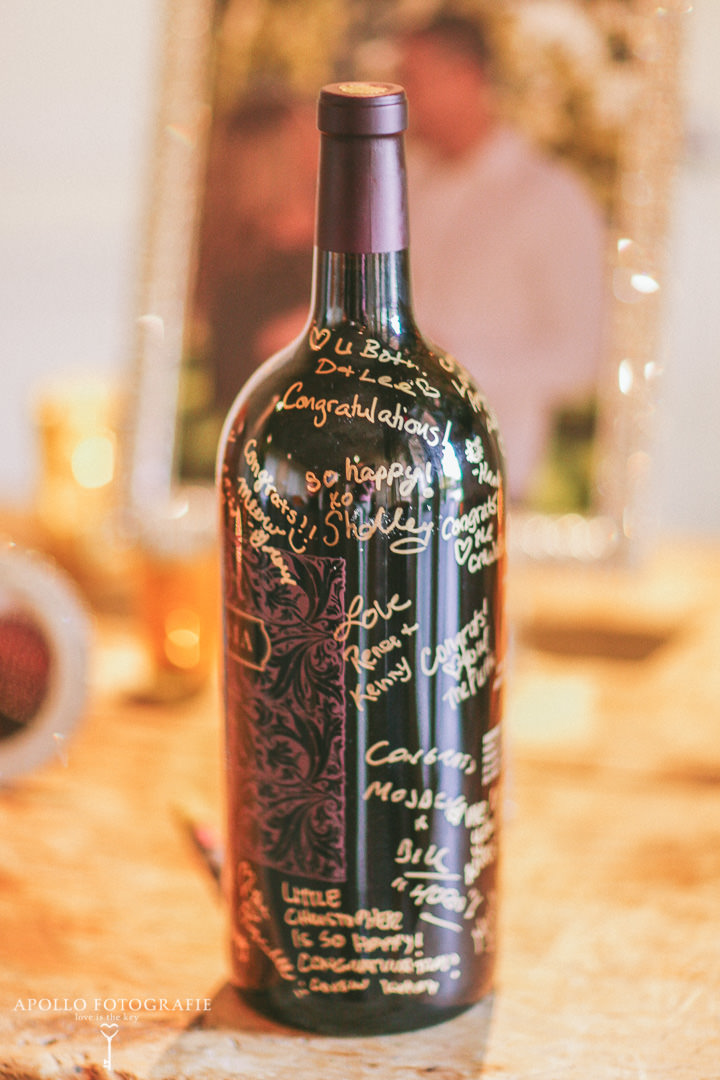 congrats signed wine bottle