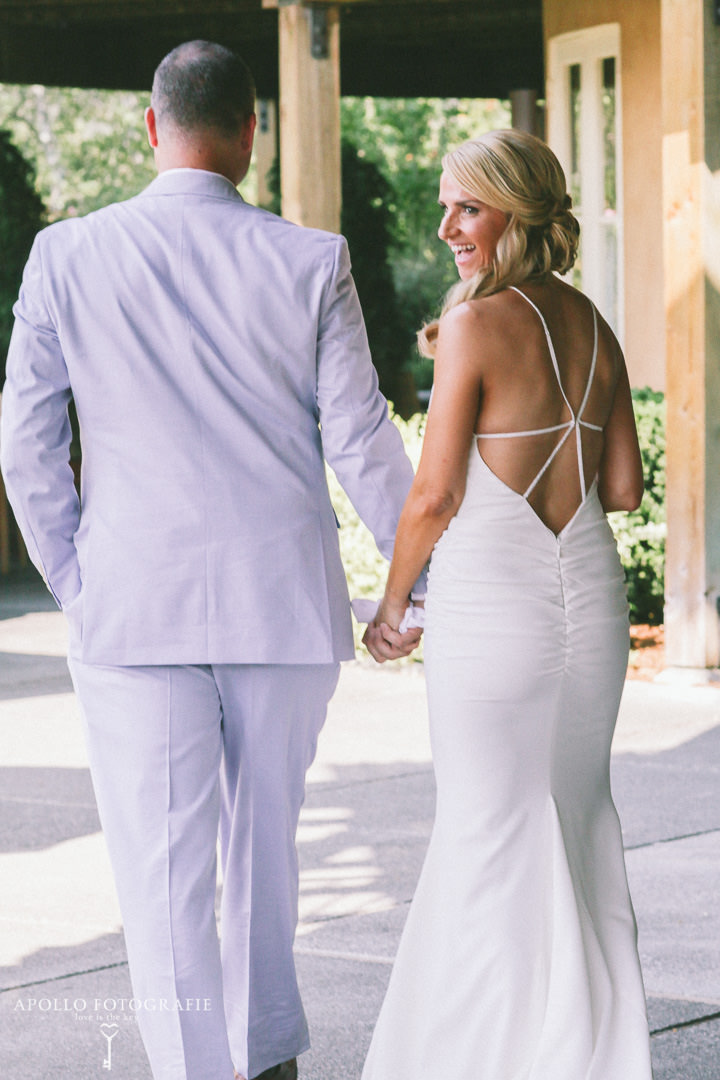 bride and groom after ceremony