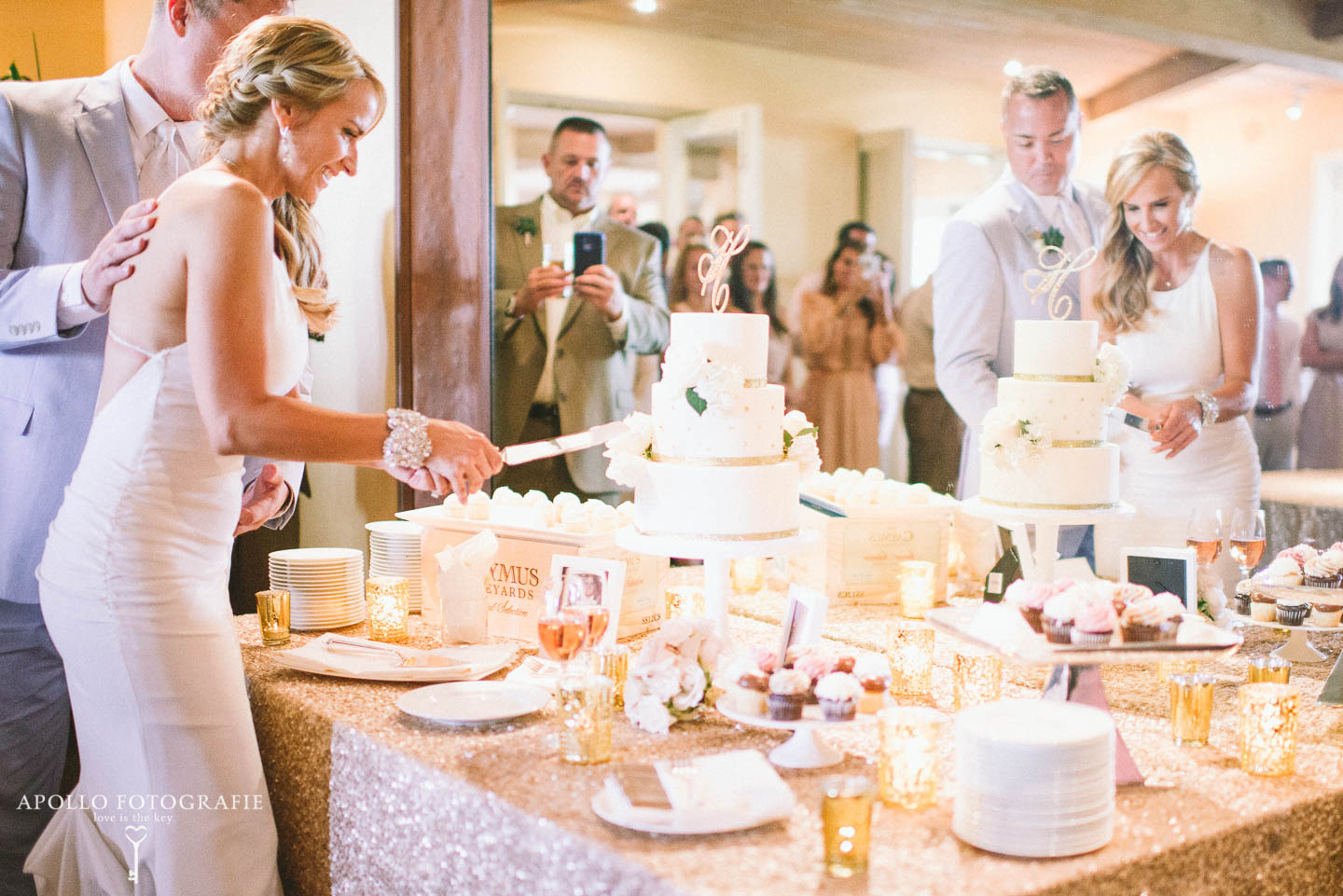 cutting the cake