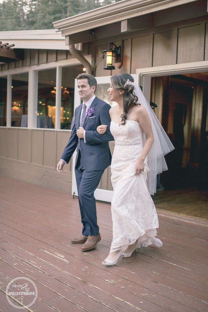 entering the reception