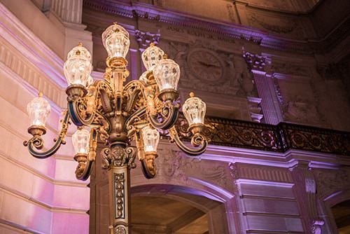 lamp inside san francisco city hall