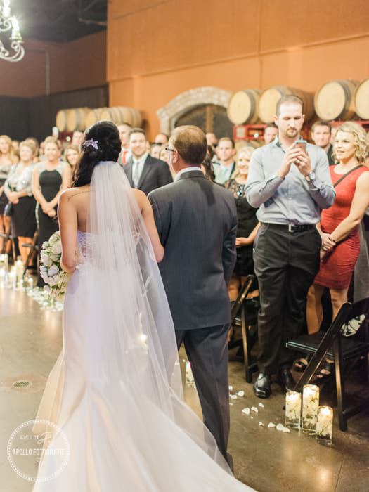 walking down the aisle