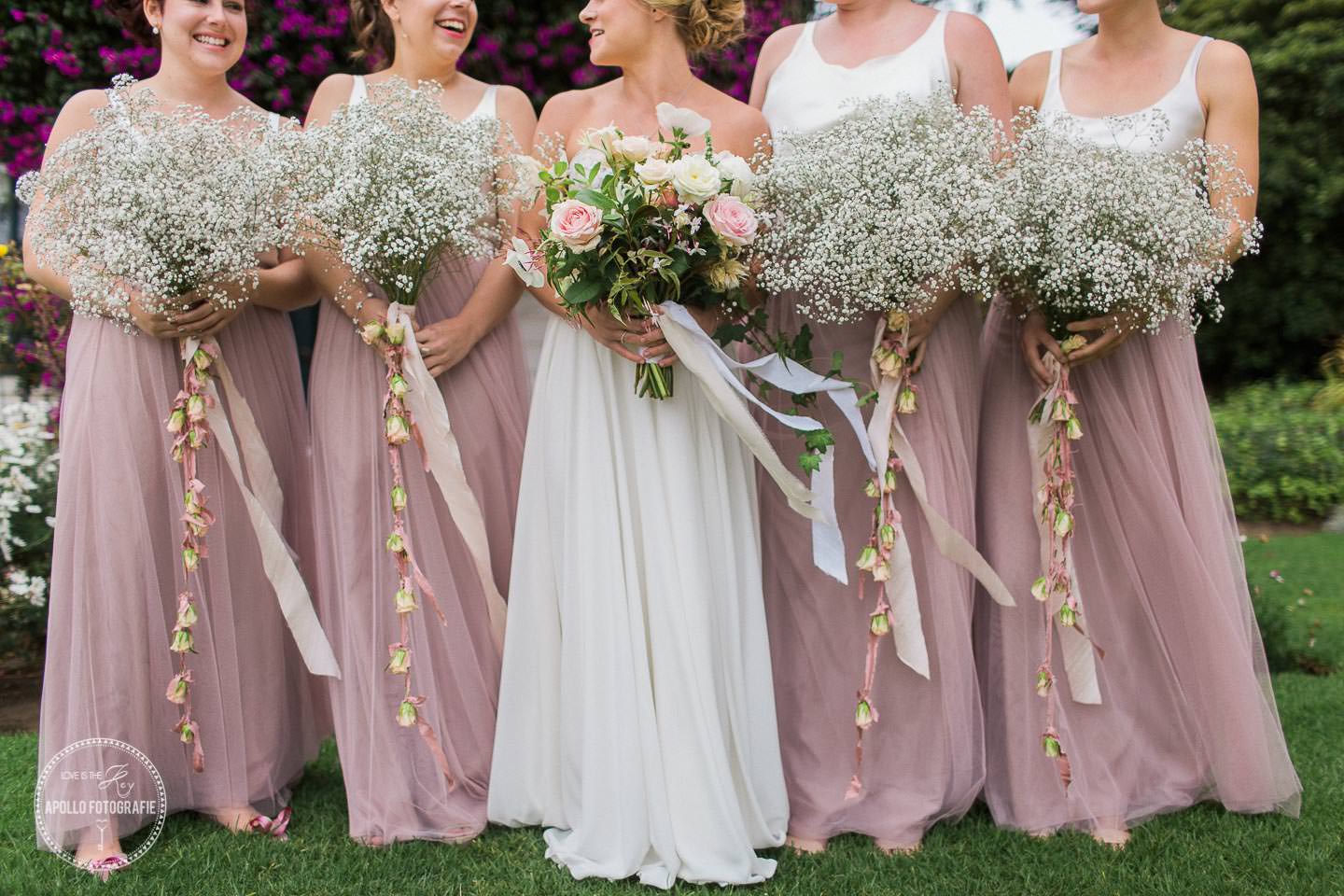 blush bridesmaids dresses
