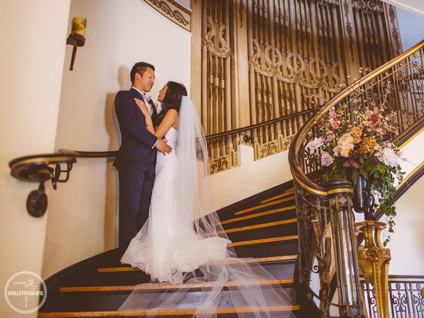 staircase wedding